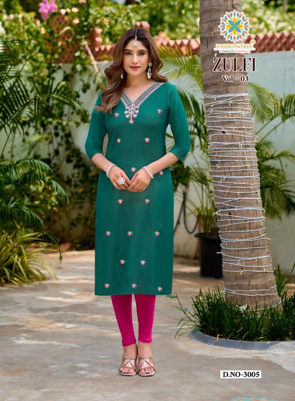 Passion tree zulfi vol 3 buy kurtis wholesale online india